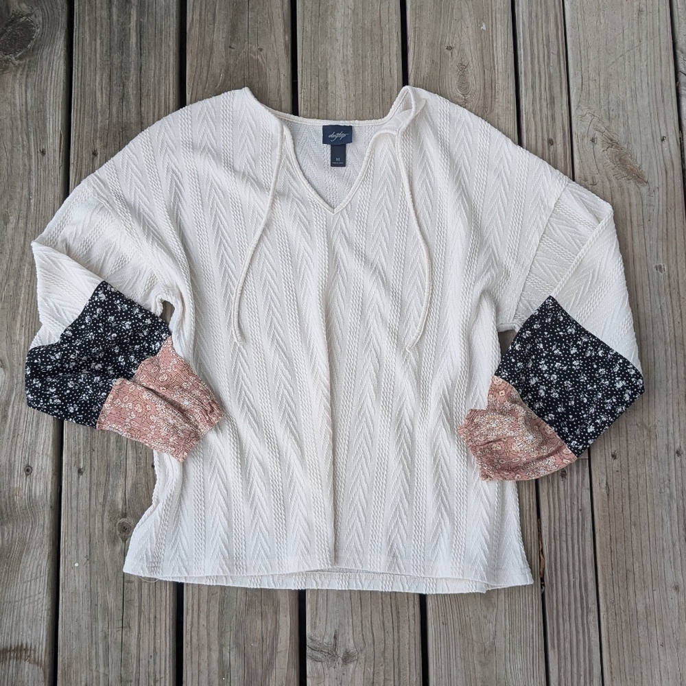 SzM Daytrip Cream Pheasant Top Floral Patchwork